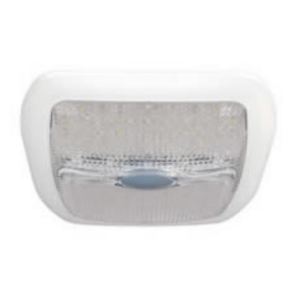 Durite 0-668-30 60 White LED Roof Lamp with Switch and 6 Red LED Night Light - 12/24V