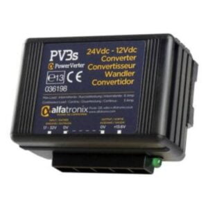 Alfatronix PV3S 24VDC to 12VDC Converter Non-Isolated (Common Earth) - 3A Continuous 6A Intermittent