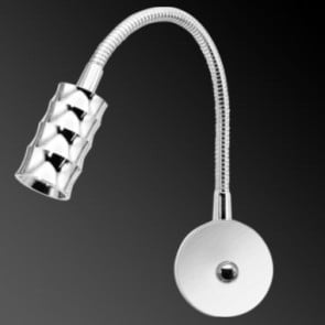 Aten Lighting Chrome Dimmable LED Reading Light Cool White