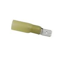 HT503.10 Heat Shrink Terminal Male 6.3mm x 0.8mm Yellow Pack of 10