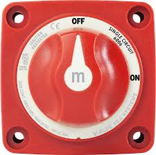 Blue Sea Systems 6006 m-Series Mini On-Off Battery Switch with Knob - Red