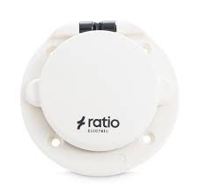 Ratio Shore Power 16a Polyamid White Inlet MP16-10-K for Boat or Campervan Victron Compatible