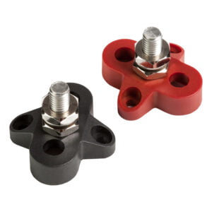 Single Power Distribution Post 6mm Black 150A/48V Negative BB151B