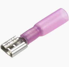 HT403.10 Heat Shrink Female Terminal 6.3mm in Red Pack of 10