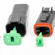 Deutsch DT Series 4 Way Connector Plug & Receptacle Kit DT06-4S-CE06 & DT04-4P-CE02 with Pins and Wedges