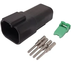 Deutsch DT Series 4 Way Receptacle Connector Kit DT04-4P-CE02 with pins and wedge