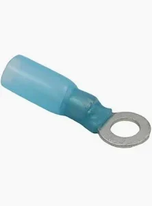HT108.10 Heat Shrink Ring Terminal 5.3mm in Blue Pack of 10