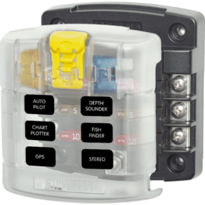 Blue Sea 5028B ST Blade Fuse BLK 6 Circuits